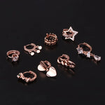 Brilliant Crystal Zircon Huggie Hoop Earrings for Women - Elegant Party Piercing Jewelry - Buzzastore