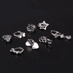 Brilliant Crystal Zircon Huggie Hoop Earrings for Women - Elegant Party Piercing Jewelry - Buzzastore