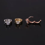 Brilliant Crystal Zircon Huggie Hoop Earrings for Women - Elegant Party Piercing Jewelry - Buzzastore