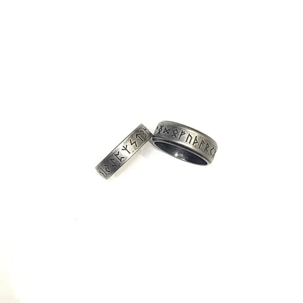 Viking Rune Ring for Men - Retro Punk Fashion Accessory for Parties and Everyday Wear - Buzzastore