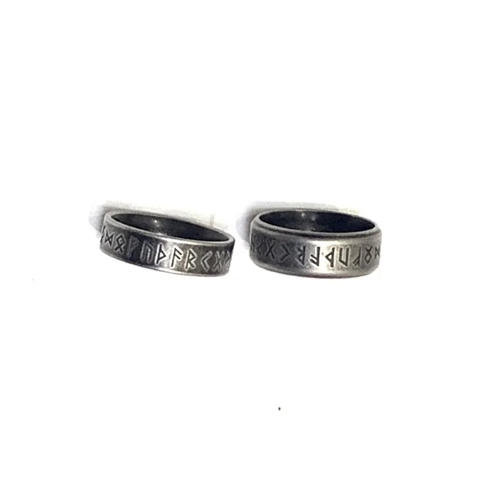 Viking Rune Ring for Men - Retro Punk Fashion Accessory for Parties and Everyday Wear - Buzzastore