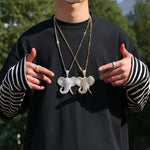 Copper Hip Hop Animal Pendant Necklace by KeloKang Unique Statement Jewelry - Buzzastore