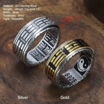 Sterling Silver Bagua Ring - Elegant Chinese Accessory for Spiritual Harmony - Buzzastore