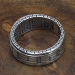 Sterling Silver Bagua Ring - Elegant Chinese Accessory for Spiritual Harmony - Buzzastore