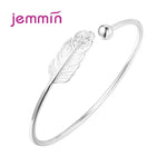 925 Silver Open Bangle Bracelet for Women - Polished Anti-Allergy Fashion Jewelry - Buzzastore