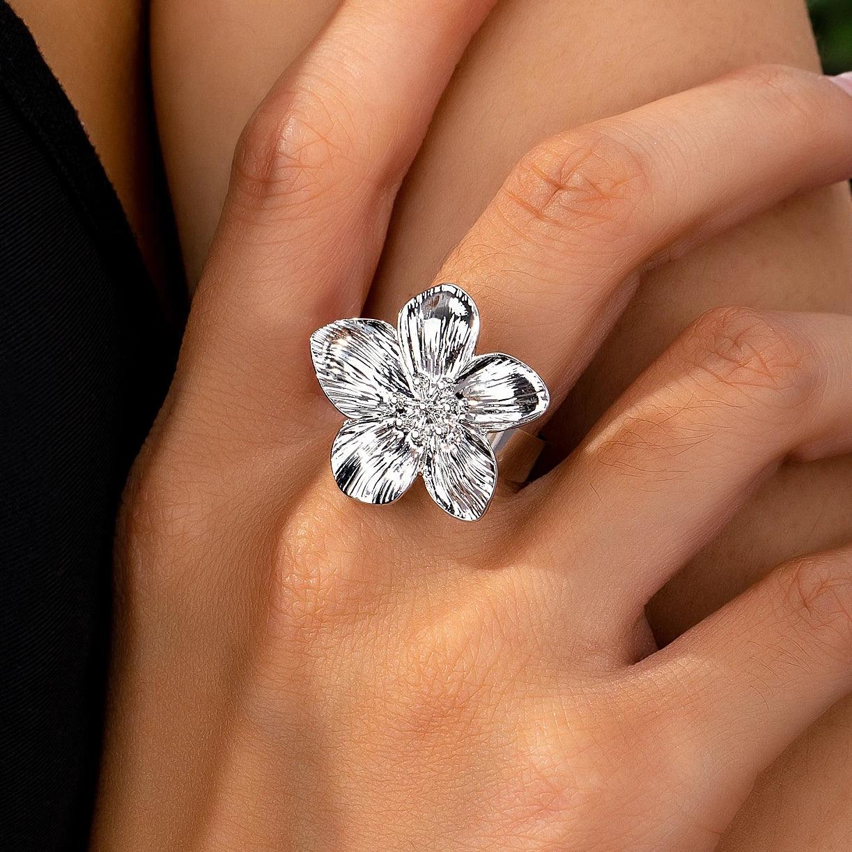 Adjustable Flower Metal Ring for Women Perfect for Daily Wear Vacations - Buzzastore