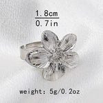 Adjustable Flower Metal Ring for Women Perfect for Daily Wear Vacations - Buzzastore