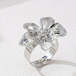 Adjustable Flower Metal Ring for Women Perfect for Daily Wear Vacations - Buzzastore