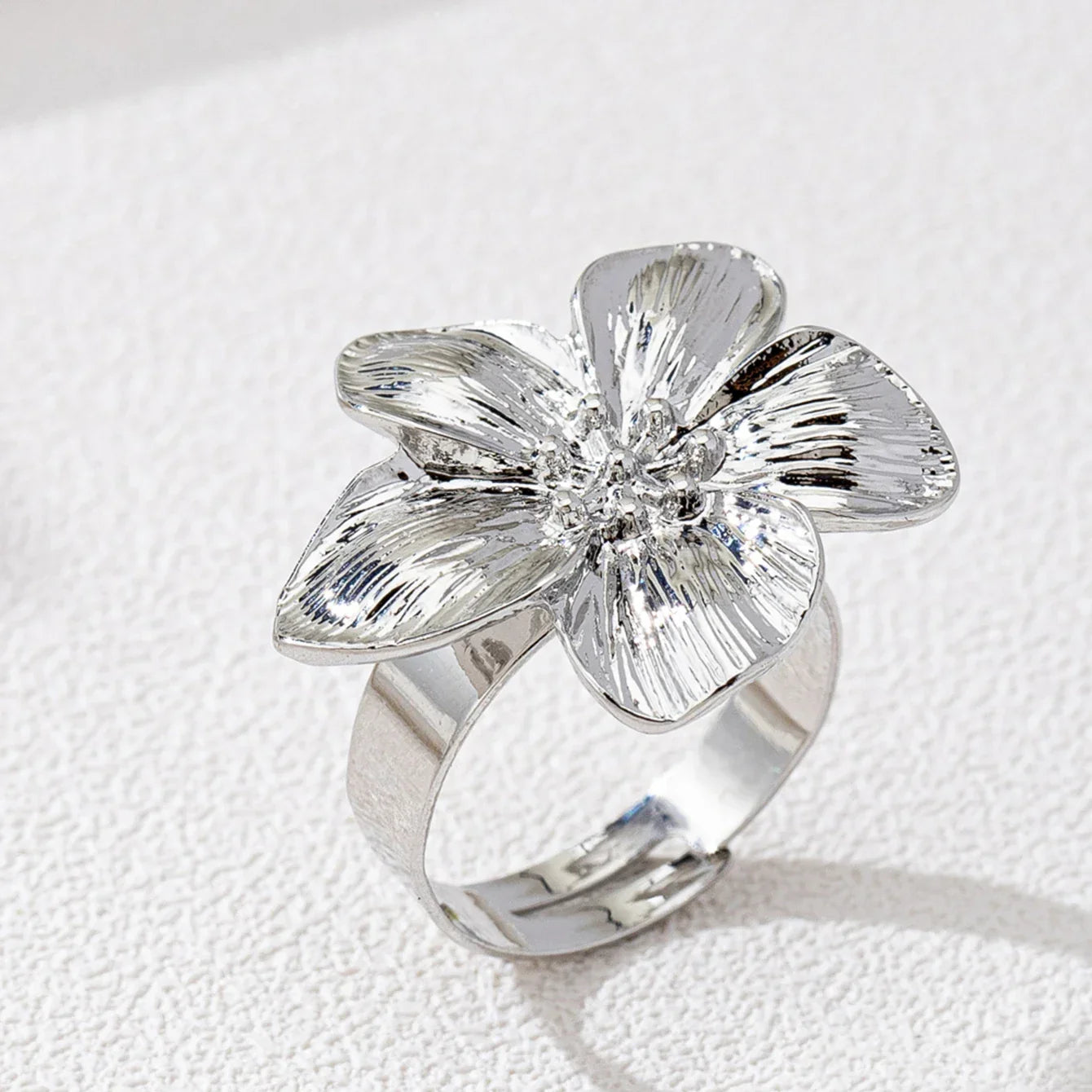 Adjustable Flower Metal Ring for Women Perfect for Daily Wear Vacations - Buzzastore