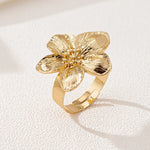 Adjustable Flower Metal Ring for Women Perfect for Daily Wear Vacations - Buzzastore