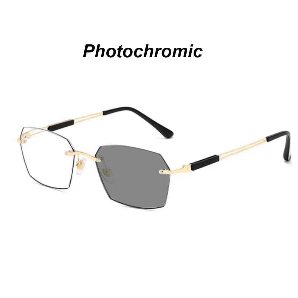 Photochromic Mens Driving Glasses - Ultra-Light Anti Blue Light Slim Frame Chameleon Sunglasses - Buzzastore