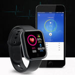 Bluetooth Smart Watch for Fitness Sleep Monitoring - Stylish Wristwatch for Men Women with Music Player - Buzzastore