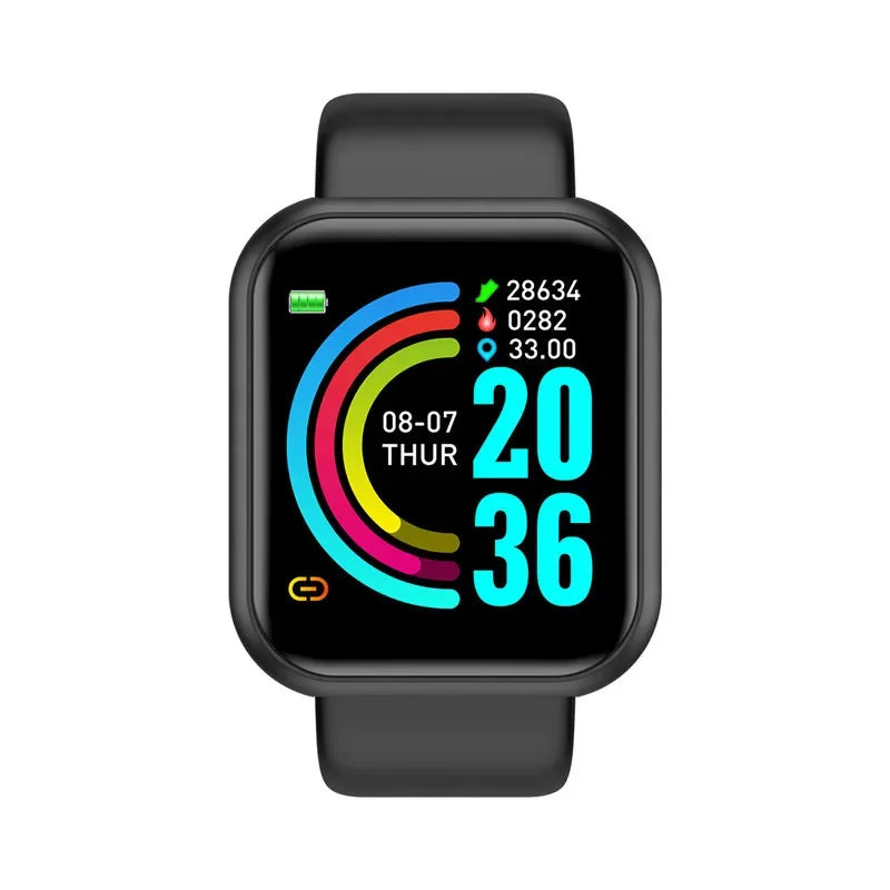 Bluetooth Smart Watch for Fitness Sleep Monitoring - Stylish Wristwatch for Men Women with Music Player - Buzzastore