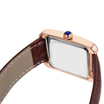 Waterproof Quartz Couple Watches with Leather Straps - Stylish Square Design for Men and Women - Buzzastore