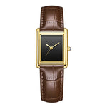 Waterproof Quartz Couple Watches with Leather Straps - Stylish Square Design for Men and Women - Buzzastore