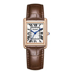Waterproof Quartz Couple Watches with Leather Straps - Stylish Square Design for Men and Women - Buzzastore