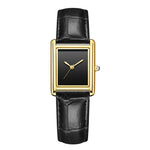 Waterproof Quartz Couple Watches with Leather Straps - Stylish Square Design for Men and Women - Buzzastore