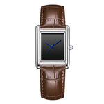 Waterproof Quartz Couple Watches with Leather Straps - Stylish Square Design for Men and Women - Buzzastore