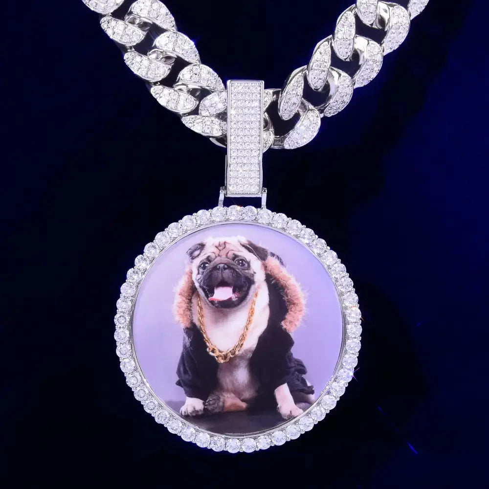 Cubic Zirconia Mens Bubble Letter Necklace - Stylish Personalized Jewelry - Buzzastore