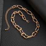 Chunky Irregular O Chain Necklace for Men Women - Punk Goth Grunge Steampunk Jewelry - Buzzastore