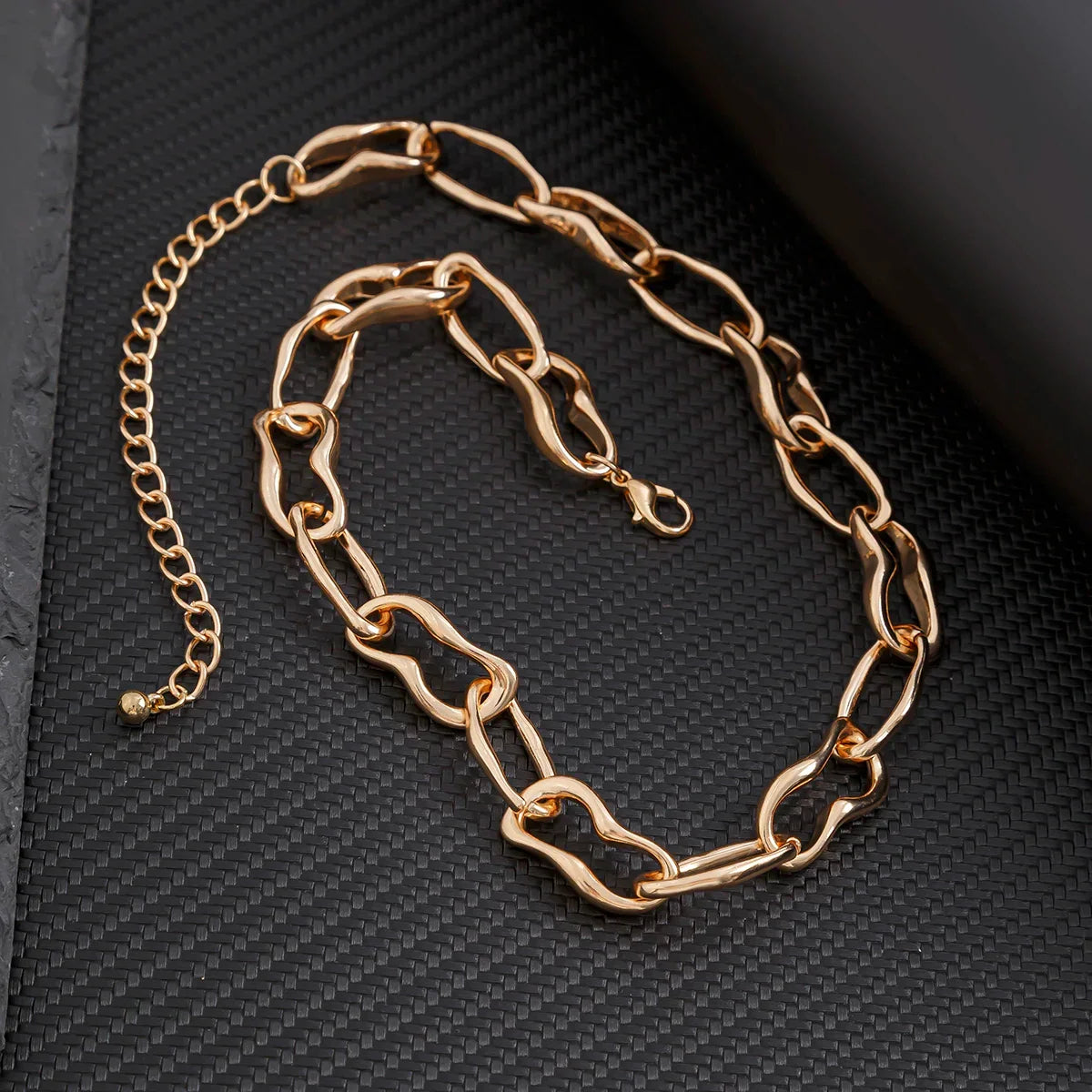 Chunky Irregular O Chain Necklace for Men Women - Punk Goth Grunge Steampunk Jewelry - Buzzastore