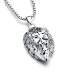Lion Head Pendant Necklace for Men - Stylish Fashion Accessory - Buzzastore