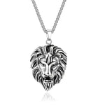 Lion Head Pendant Necklace for Men - Stylish Fashion Accessory - Buzzastore
