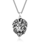 Lion Head Pendant Necklace for Men - Stylish Fashion Accessory - Buzzastore