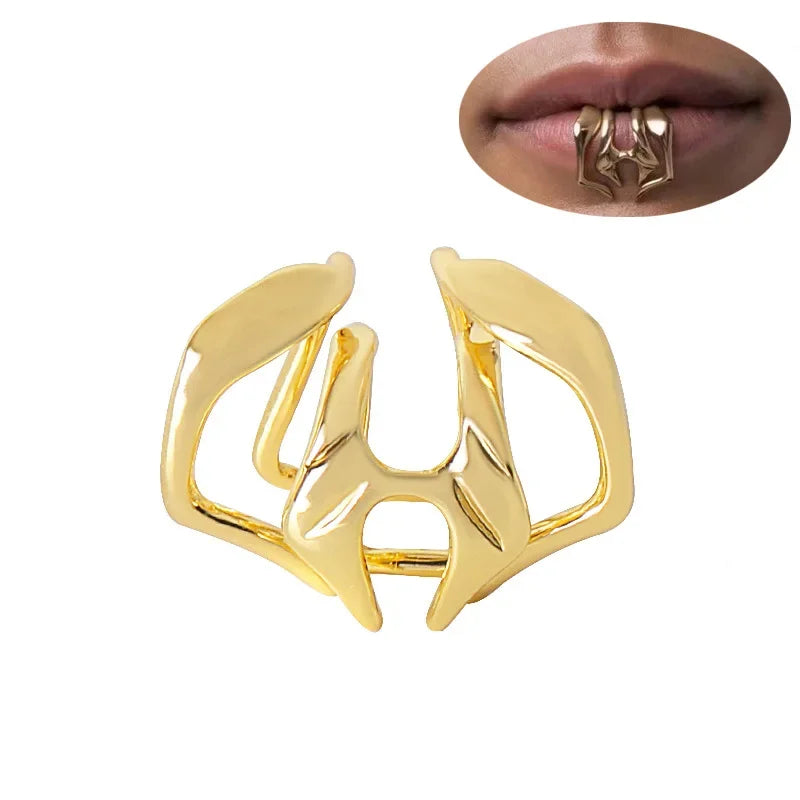 Non-Piercing Lip Ring Clip for Women Men - Stylish Holeless Lip Jewelry - Buzzastore