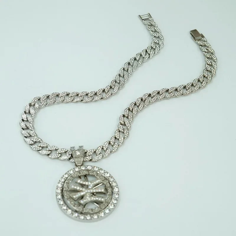 360 Rotating Pendant Necklace for Men - Custom Hip Hop Spinner Charm Trendy Streetwear Jewelry Gift - Buzzastore