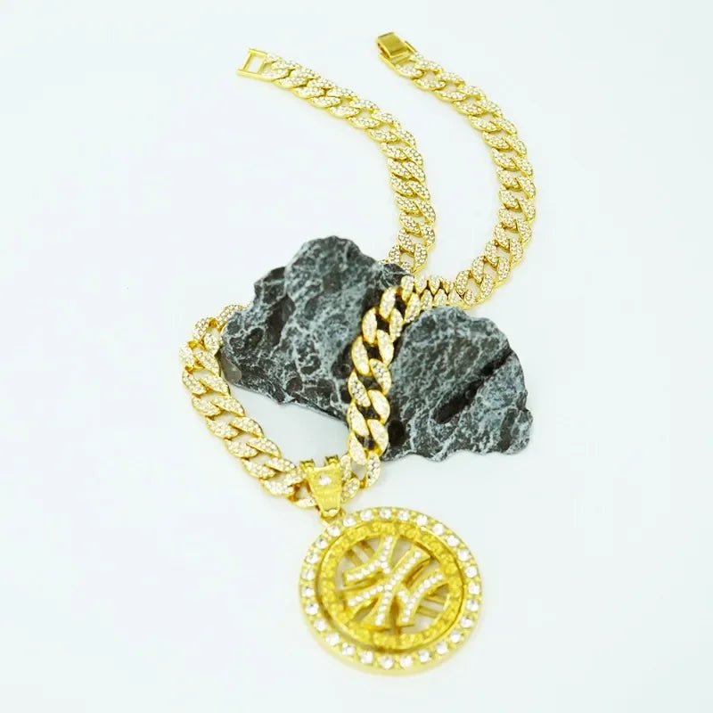 360 Rotating Pendant Necklace for Men - Custom Hip Hop Spinner Charm Trendy Streetwear Jewelry Gift - Buzzastore