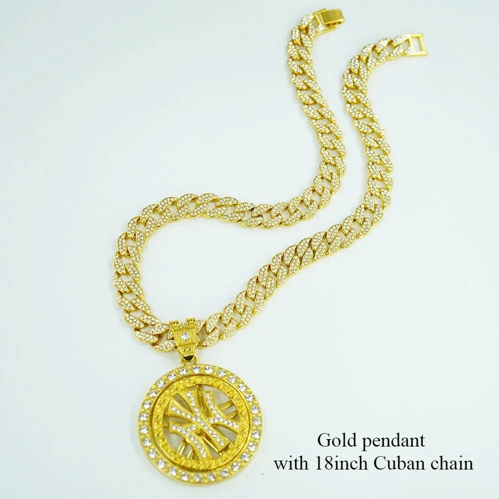 360 Rotating Pendant Necklace for Men - Custom Hip Hop Spinner Charm Trendy Streetwear Jewelry Gift - Buzzastore