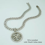 360 Rotating Pendant Necklace for Men - Custom Hip Hop Spinner Charm Trendy Streetwear Jewelry Gift - Buzzastore