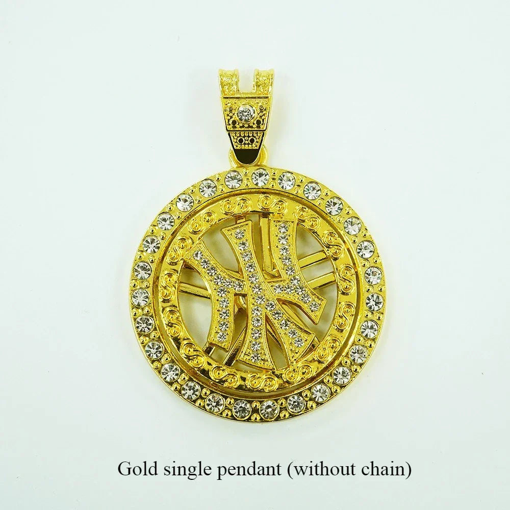 360 Rotating Pendant Necklace for Men - Custom Hip Hop Spinner Charm Trendy Streetwear Jewelry Gift - Buzzastore