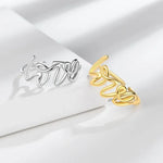 Romantic Geometric Love Ring for Women - Stainless Steel Engagement Wedding Jewelry Gift - Buzzastore