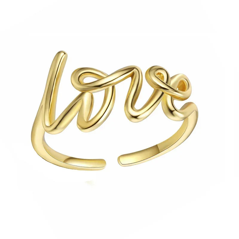 Romantic Geometric Love Ring for Women - Stainless Steel Engagement Wedding Jewelry Gift - Buzzastore