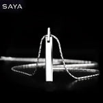 Silver Pendant Necklace - 5mm Thick Chain Jewelry Accessory - Buzzastore