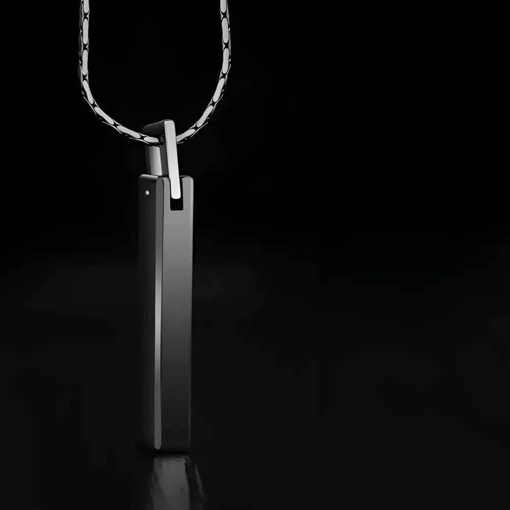 Silver Pendant Necklace - 5mm Thick Chain Jewelry Accessory - Buzzastore