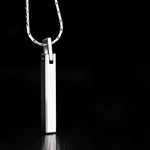Silver Pendant Necklace - 5mm Thick Chain Jewelry Accessory - Buzzastore