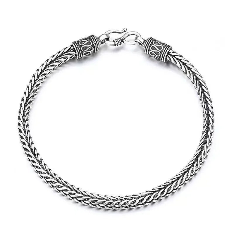 Retro Braided Bone Mens Bracelet - Simple Trendy Accessory - Buzzastore