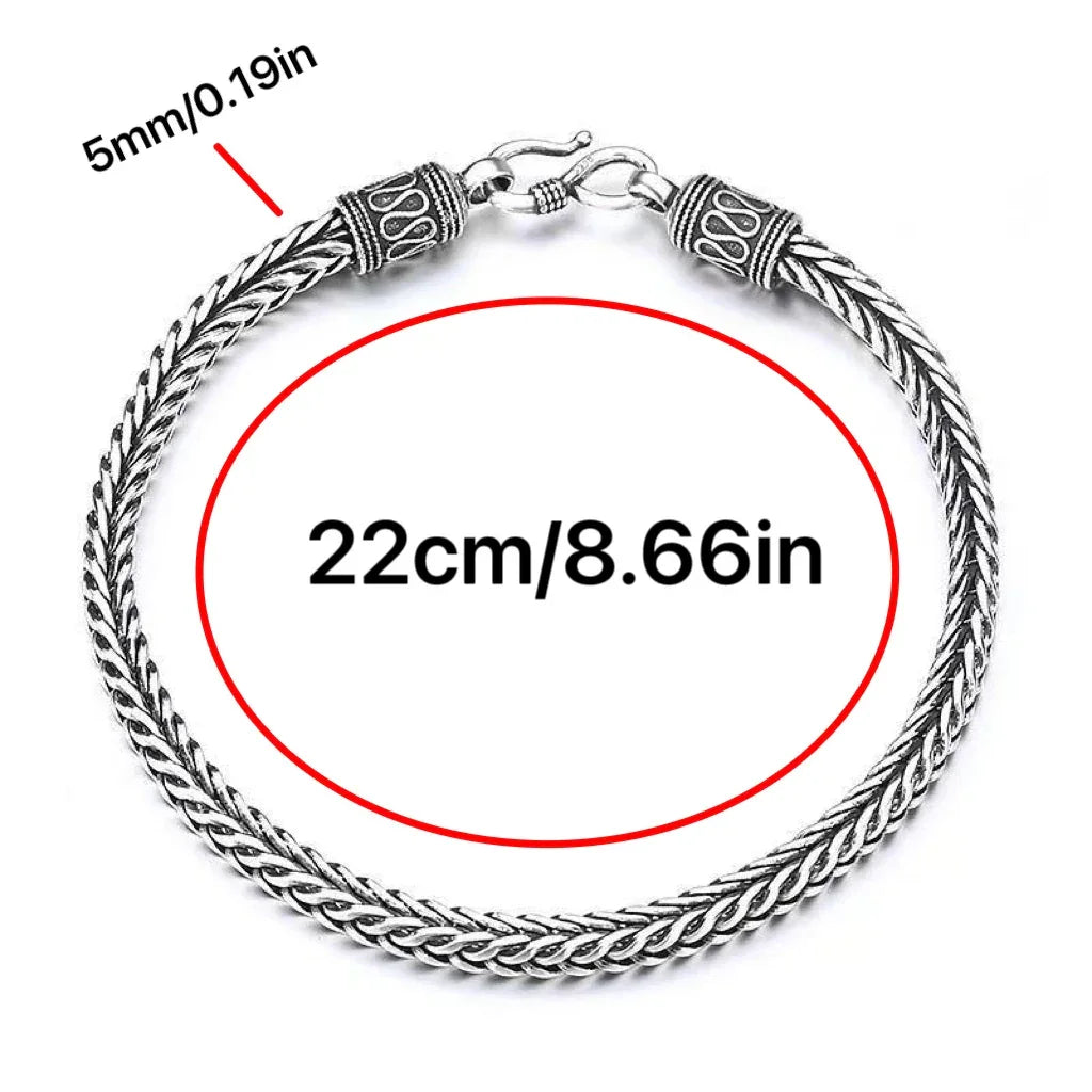 Retro Braided Bone Mens Bracelet - Simple Trendy Accessory - Buzzastore