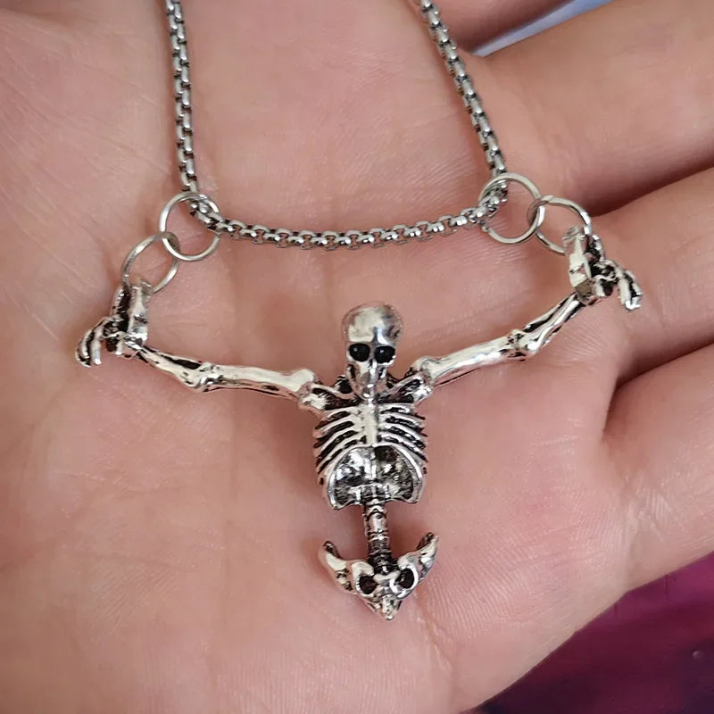 Punk Skull Pendant Necklace for Men - Vintage Hip Hop Jewelry Accessory - Buzzastore