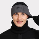Warm Woolen Trucker Hat for Men - Thickened Cold-Proof Knitted Cap for Winter Outdoor Sports - Buzzastore