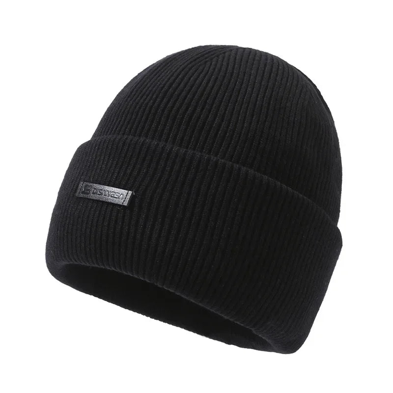Warm Woolen Trucker Hat for Men - Thickened Cold-Proof Knitted Cap for Winter Outdoor Sports - Buzzastore