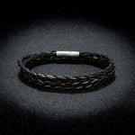 Mens Handmade Multilayer Leather Bracelet - 11 Color Options Ideal Gift - Buzzastore