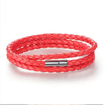 Mens Handmade Multilayer Leather Bracelet - 11 Color Options Ideal Gift - Buzzastore