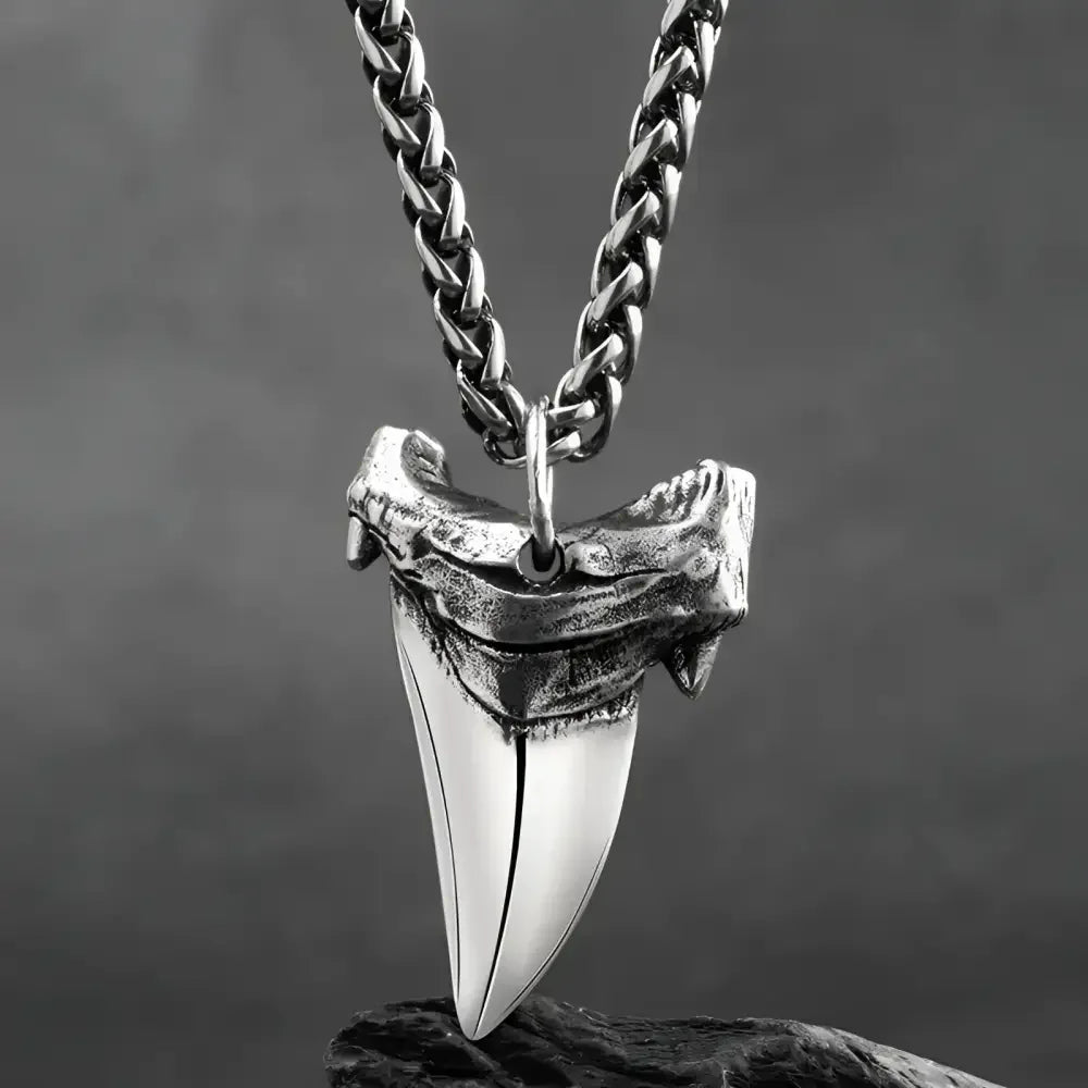 Gothic Lolita Sterling Silver Pendant Necklace - Elegant Dark Fashion Jewelry - Buzzastore