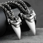Gothic Lolita Sterling Silver Pendant Necklace - Elegant Dark Fashion Jewelry - Buzzastore