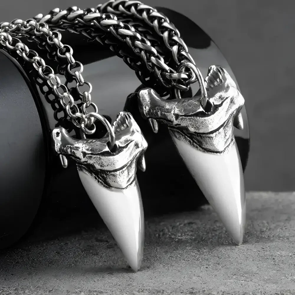 Gothic Lolita Sterling Silver Pendant Necklace - Elegant Dark Fashion Jewelry - Buzzastore