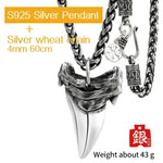 Gothic Lolita Sterling Silver Pendant Necklace - Elegant Dark Fashion Jewelry - Buzzastore